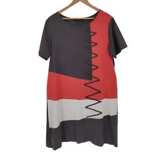 Zanzea Collections‎ Shift Dress Maximalist Color Block Art to Wear Pockets Sz XL